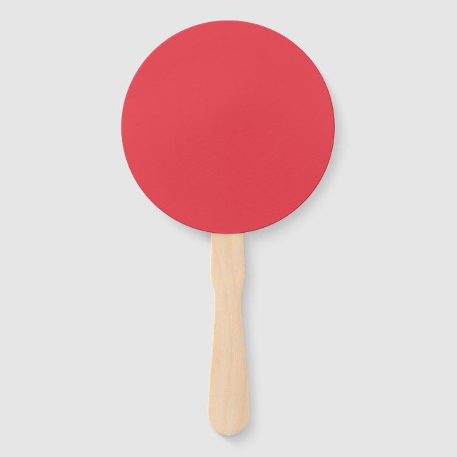 Tomato Red Custom Round Hand Fan Set Fächer (Vorderseite)