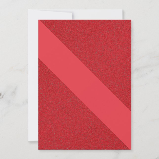 Tomato Red Diagonal Stripe Card - Anpassbar Save The Date (Vorderseite)