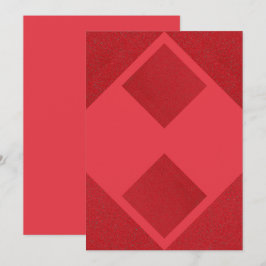 Tomato Red Diamond Blockeinladung - Anpassbar Save The Date