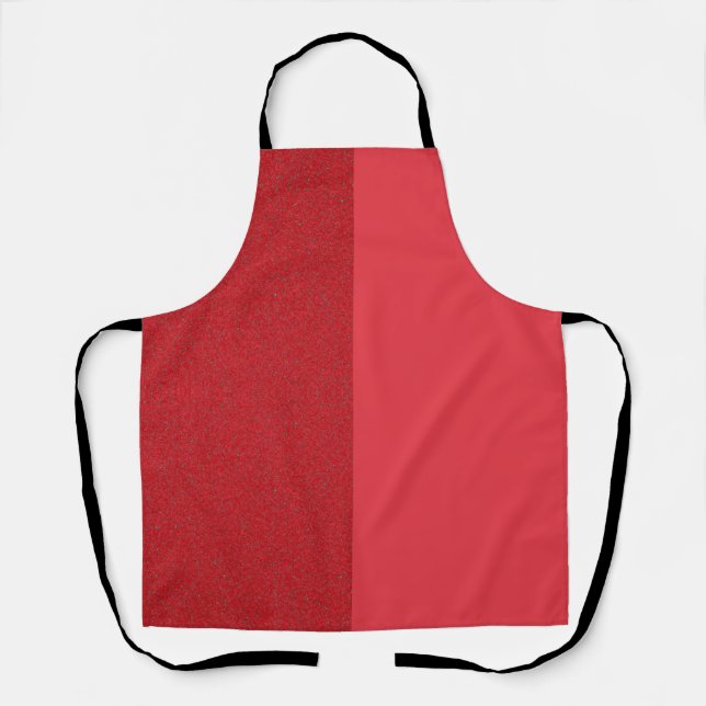 Tomato Red Dual-Tone All-Over-Schürze - Anpassbar Schürze (Vorderseite)
