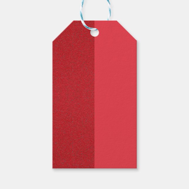 Tomato Red Duo Texture Gift Tag - Anpassbar Geschenkanhänger (Vorderseite)