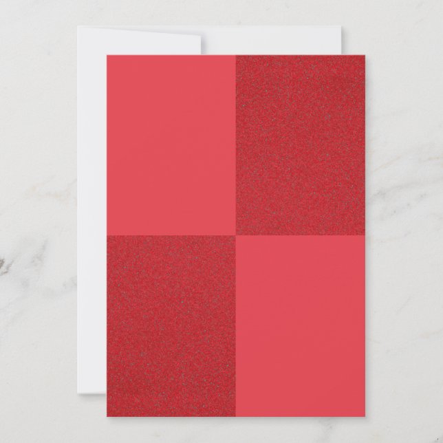 Tomato Red Grid Card - Modernes, individuelles Des Save The Date (Vorderseite)