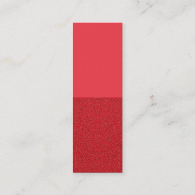 Tomato Red Half Noise Business Card - Anpassbar Mini Visitenkarte (Vorderseite)