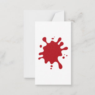 Tomato Red Inkblot Flat Mini Card - individuell ei Mitteilungskarte