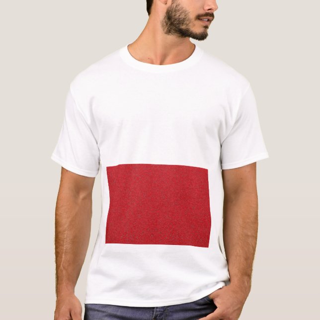 Tomato Red Noise Rectangle T-Shirt - Anpassbar (Vorderseite)