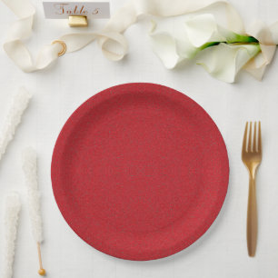 Tomato Red Noise Texture Party Plate - Anpassen Pappteller