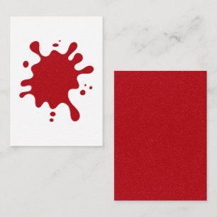 Tomato Red Platsch Business Insert Card Mitteilungskarte
