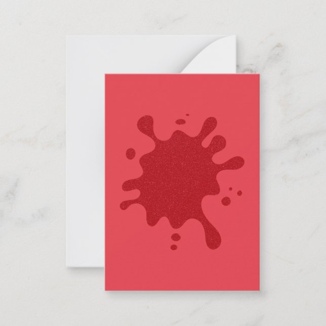 Tomato Red Platsch Custom Flat Note Card Mitteilungskarte (Vorderseite)