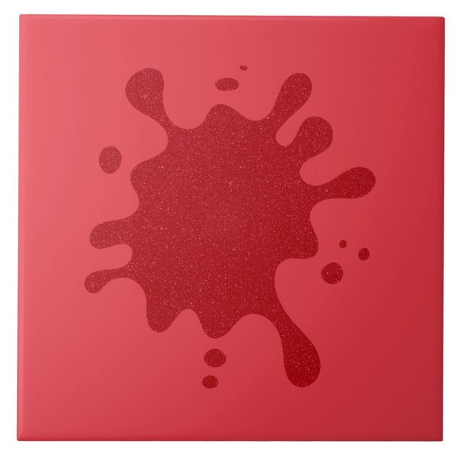 Tomato Red Splash Custom Keramik Tile Fliese (Vorderseite)