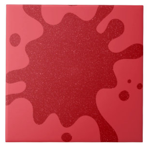 Tomato Red Splash Custom Keramik Tile Fliese