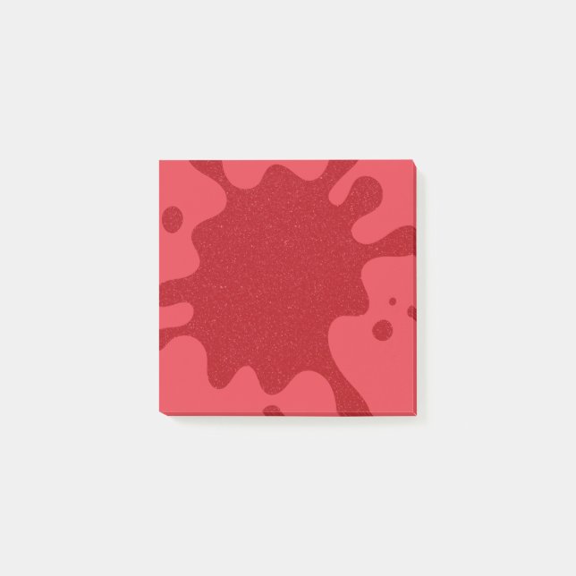 Tomato-Red Splash Custom Post-it® Notes Post-it Klebezettel (Vorderseite)