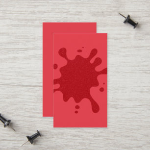 Tomato Red Splash Matt Calling Card – Anpassen Telefonnummerkarte