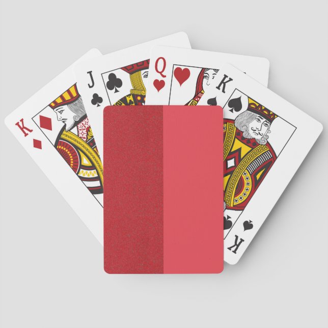 Tomato Red Split Custom Playing Cards Spielkarten (Rückseite)