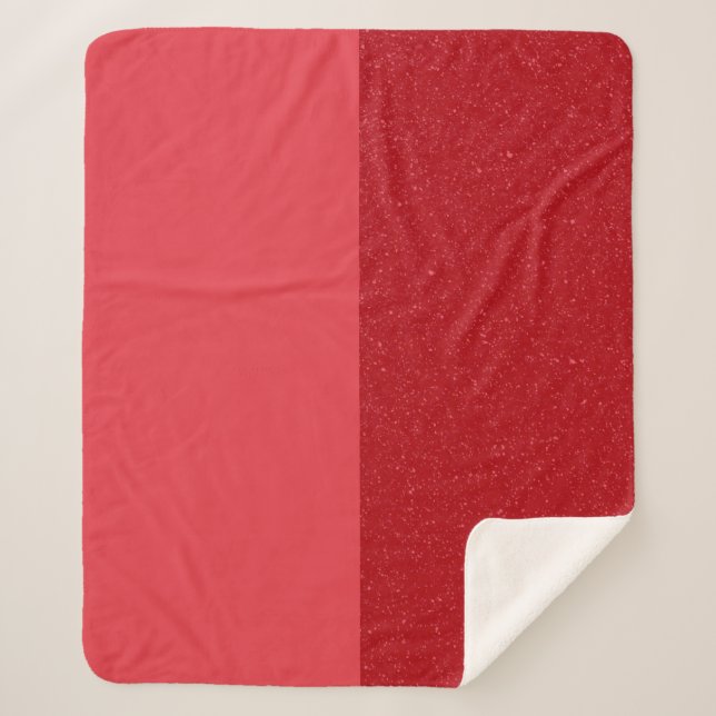 Tomato Red Split Sherpa Blanket – Customizable Sherpadecke (Vorderseite)