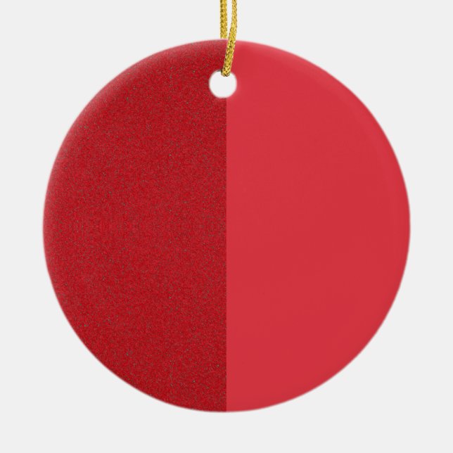 Tomato Red Split Texture Custom Ornament (Vorne)