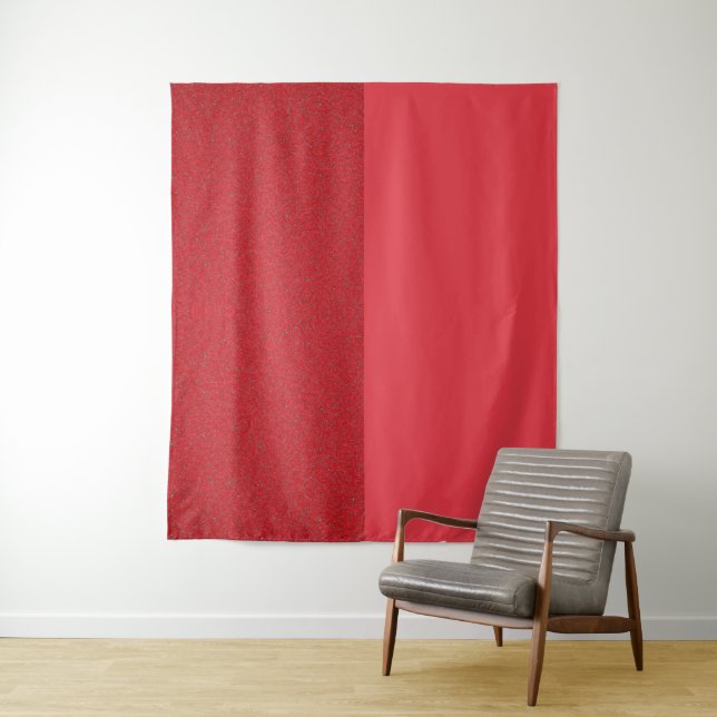 Tomato Red Split Texture Tapestes - Anpassbar Wandteppich (Beispiel)