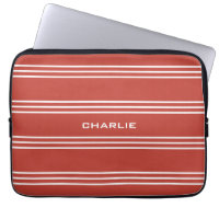 Tomato Red Stripes kundenspezifische Laptop-Ärmel