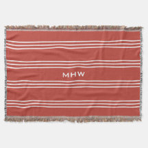Tomato Red Stripes kundenspezifische Monogramm-Wur