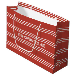 Tomato Red Stripes Tasche Große Geschenktüte