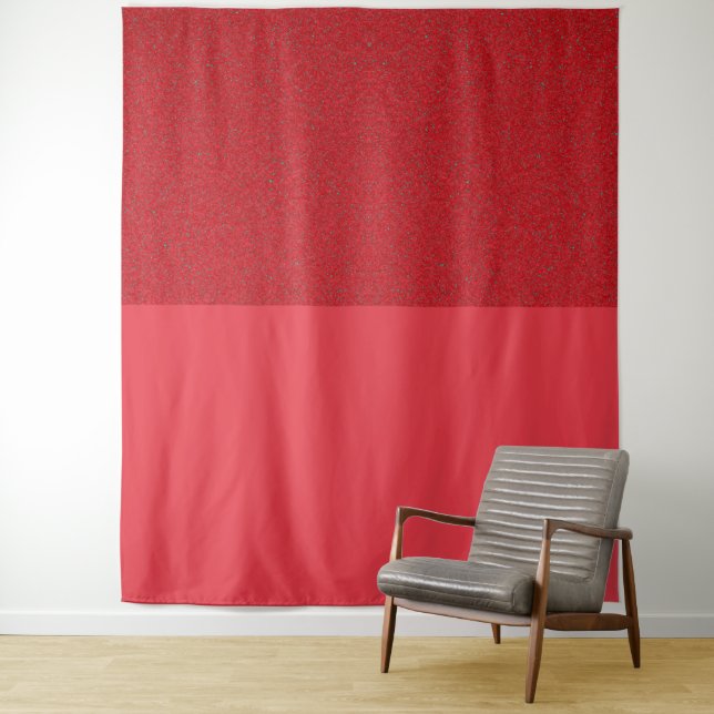 Tomato Red Tapestry Top Noise Split - Anpassbar Wandteppich (Beispiel)
