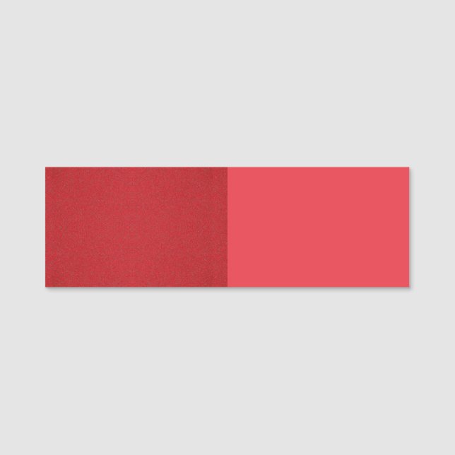 Tomato Red Textured Name Abzeichen - Anpassbar Namensschild (Vorderseite)