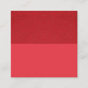 Tomato Red Textured Split Custom Square Card Quadratische Visitenkarte