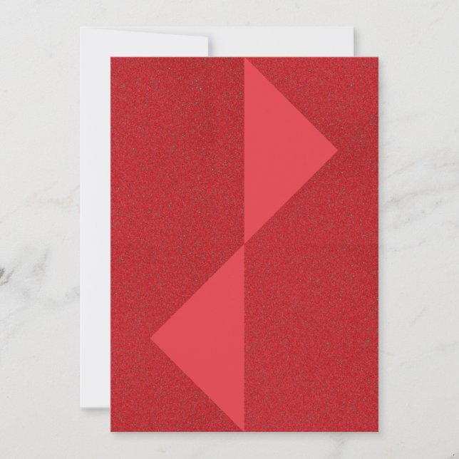 Tomato Red Twin Triangle Card - Anpassbar Save The Date (Vorderseite)