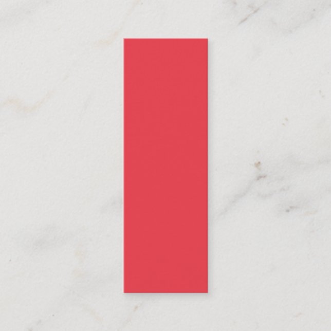 Tomato Red Vertical Business Card - Anpassbar Mini Visitenkarte (Vorderseite)