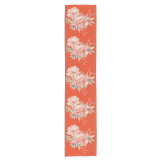 Tomato Red Wildblume Table Runner Kurzer Tischläufer