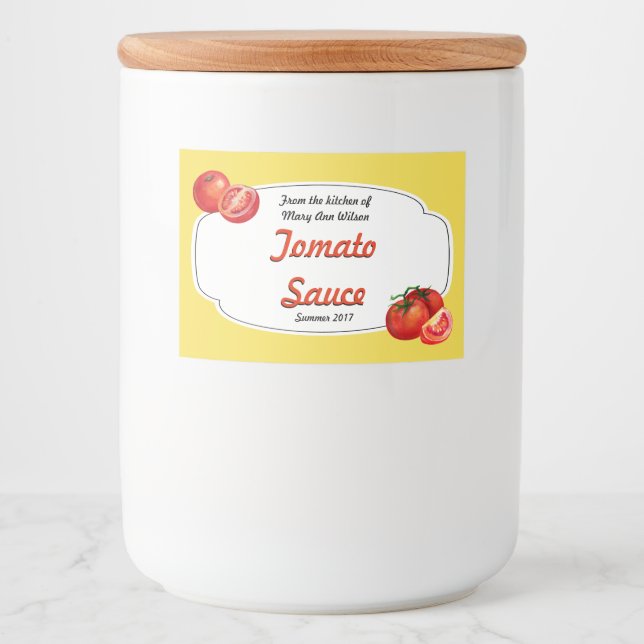 Tomato Sauce Canning Label Lebensmitteletikett (Vorderseite)