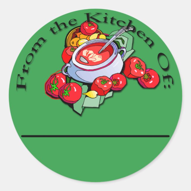 Tomato Sauce Canning Labels Runder Aufkleber (Vorderseite)