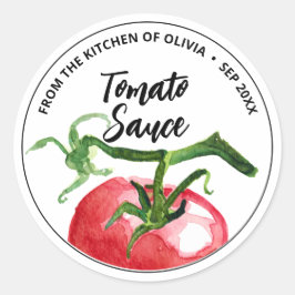 Tomato Sauce Canning Runder Aufkleber