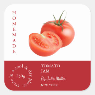 Tomato Small Business Label Quadratischer Aufkleber