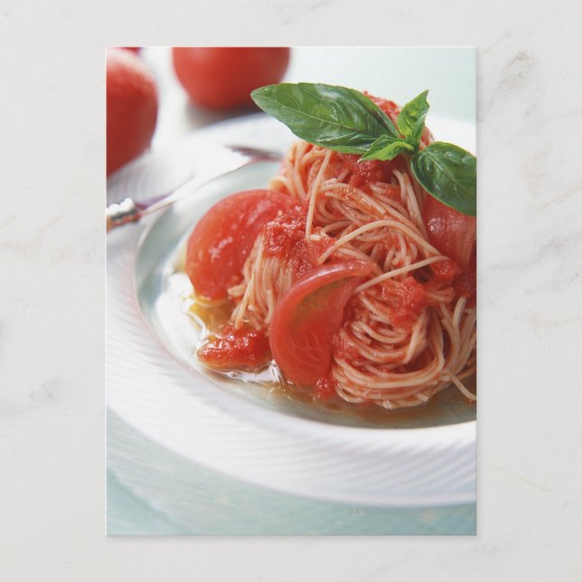 Tomato Spaghetti Postkarte (Vorderseite)