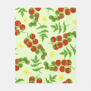 Tomato Tango: Vintager Gemüseaufdruck Fleecedecke