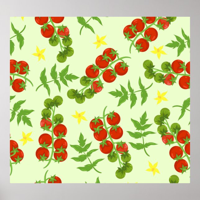 Tomato Tango: Vintager Gemüseaufdruck Poster (Vorne)