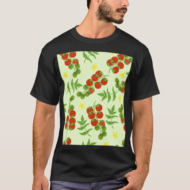Tomato Tango: Vintager Gemüseaufdruck T-Shirt (Vorderseite)