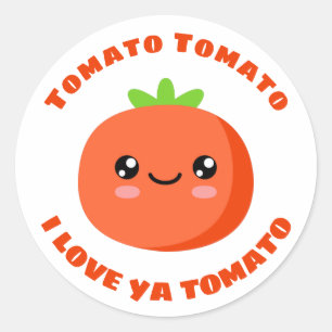 Tomato Tomato I Liebe Tomato Runder Aufkleber
