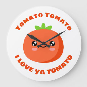 Tomato Tomato I Liebe ya Tomato Große Wanduhr