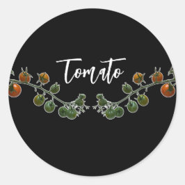 TOMATO VINE FOTO CLASSIC ROUND STICKER