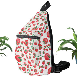 Tomato Wasserfarbe Mittelmeer Muster Crossbody Bag