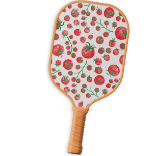 Tomato Wasserfarbe Mittelmeer Muster Pickleball Schläger