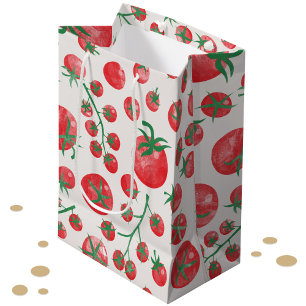 Tomato Watercolor Mittlere Geschenktüte