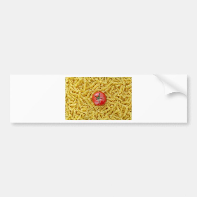 Tomato with fusilli pasta autoaufkleber (Vorne)
