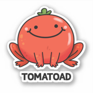 Tomatoad Funny Tomato Toad Puff Aufkleber