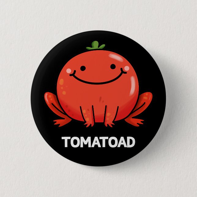 Tomatoad Funny Tomato Toad Puff Dark BG Button (Vorderseite)