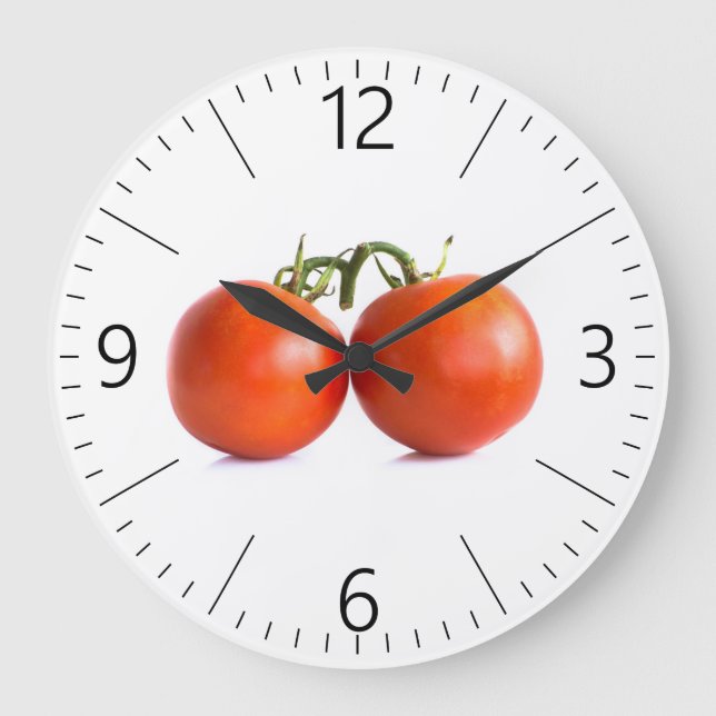 Tomatoes Große Wanduhr (Vorderseite)