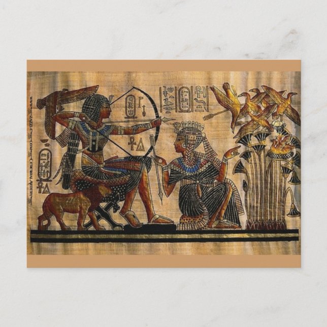 Tomb Painting auf Papyrus Postkarte (Vorderseite)