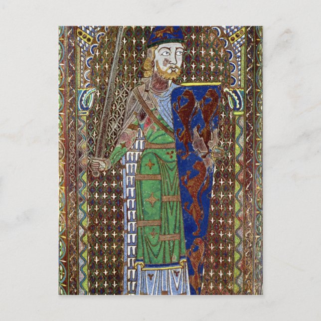 Tomb-Plakette von Geoffrey Plantagenet Postkarte (Vorderseite)