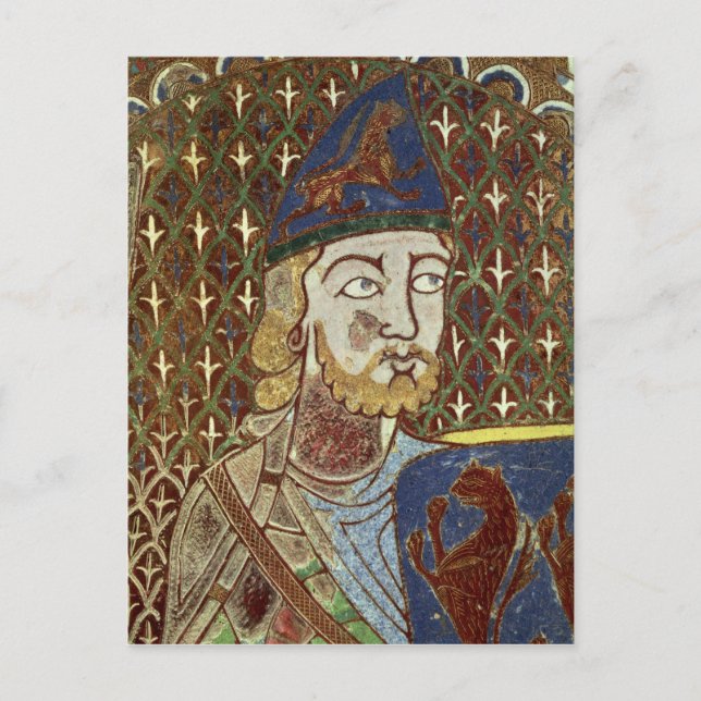 Tomb-Plakette von Geoffrey Plantagenet Postkarte (Vorderseite)